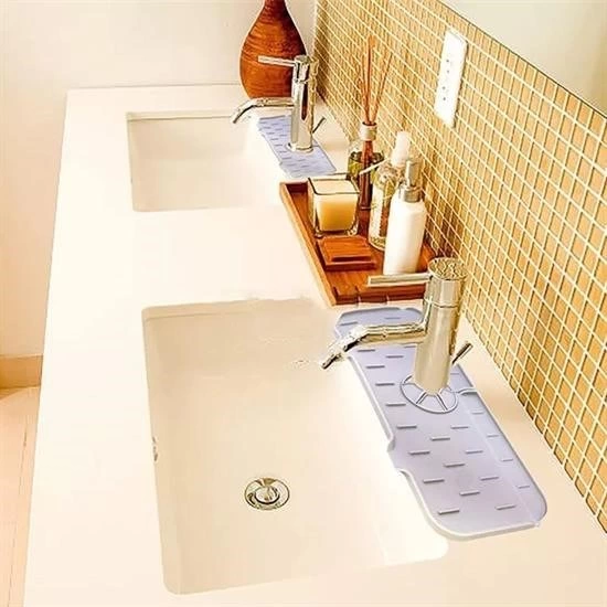 Lavabo İçin Silikon Esnek Mat Musluk Sapı Damlama Tutucu Raf Mutfak Tezgahı Sıçrama Koruma ( Lisinya ) Lavabo İçin Silikon Esnek Mat Musluk Sapı Damlama Tutucu Raf Mutfak Tezgahı Sıçrama Koruma ( Lisinya )