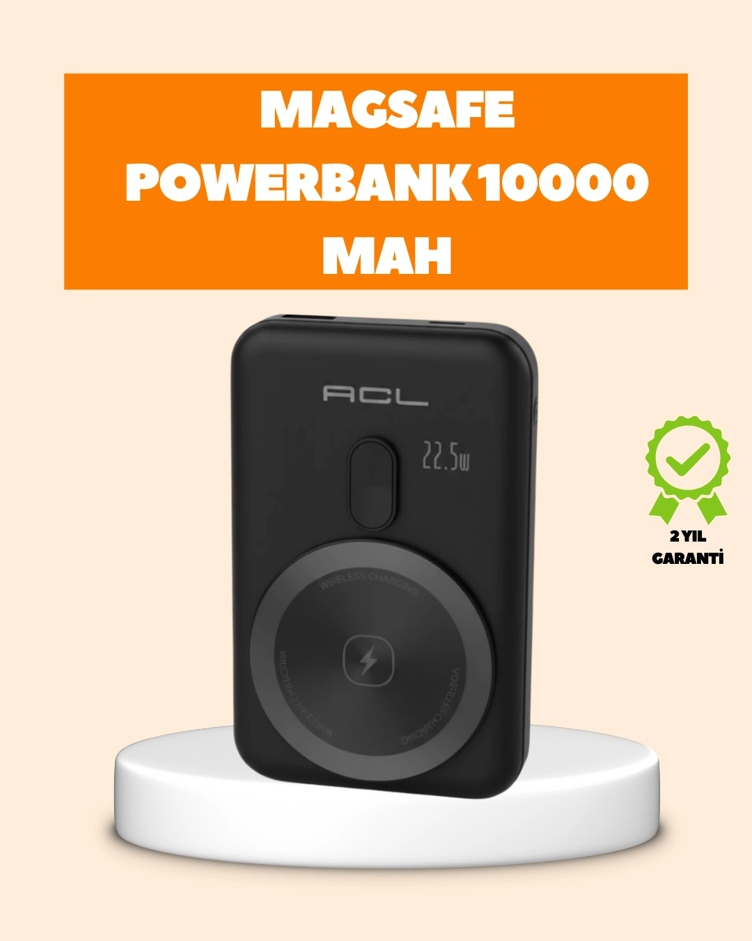 Lcd Ekranlı Kablosuz Powerbank Type C Ve Usb Çıkışlı ( Lisinya )