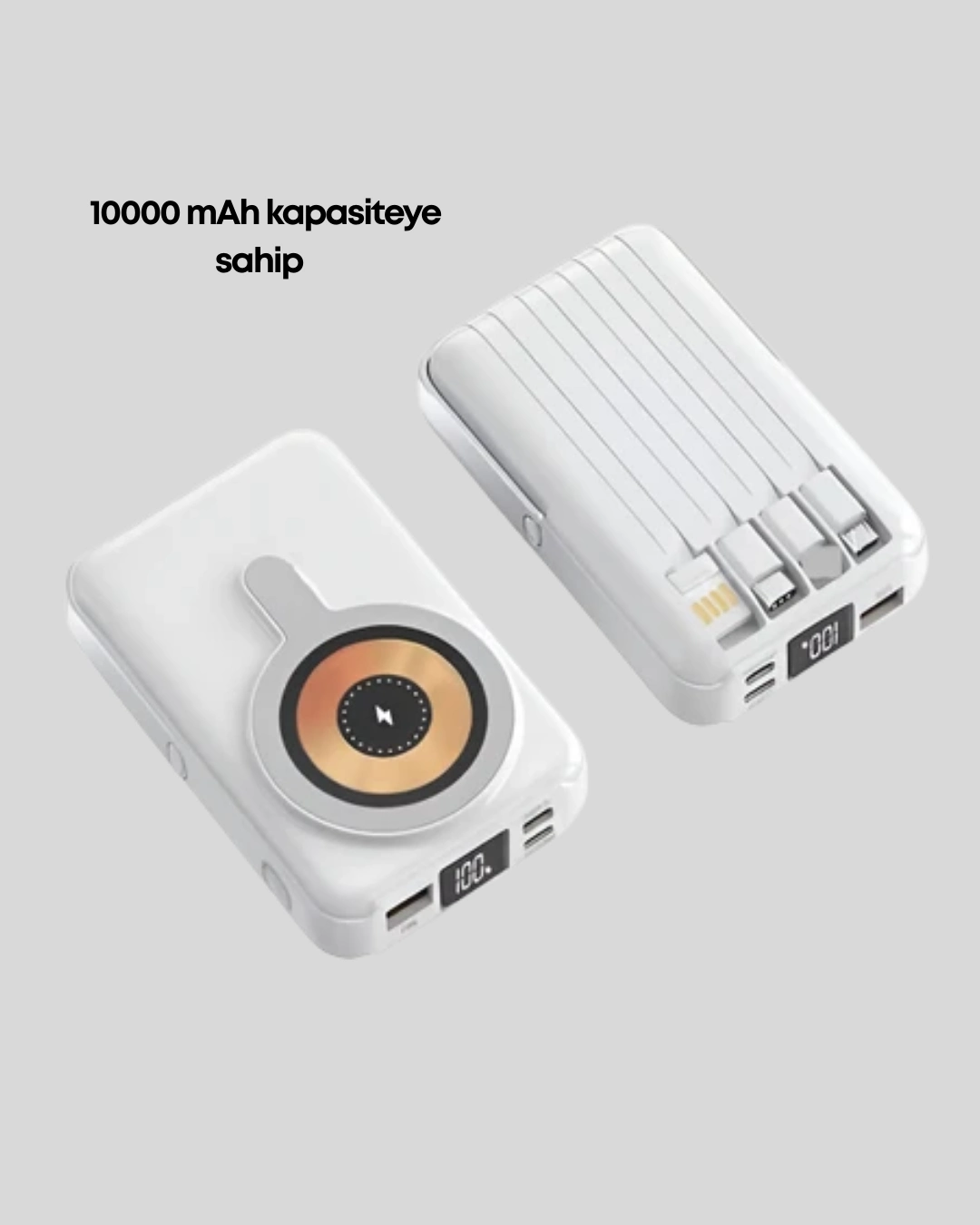 Lcd Göstergeli Manyetik Powerbank Type C Usb Girişli ( Lisinya ) Lcd Göstergeli Manyetik Powerbank Type C Usb Girişli ( Lisinya )