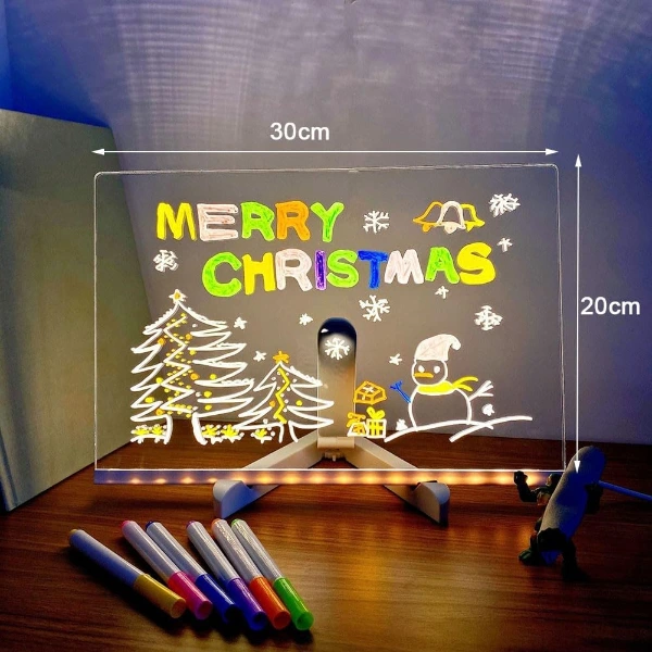 Led Aydınlatmalı Yazı Ve Çizim Tahtası - Büyük Boy 30x20 Cm ( Lisinya ) Led Aydınlatmalı Yazı Ve Çizim Tahtası - Büyük Boy 30x20 Cm ( Lisinya )
