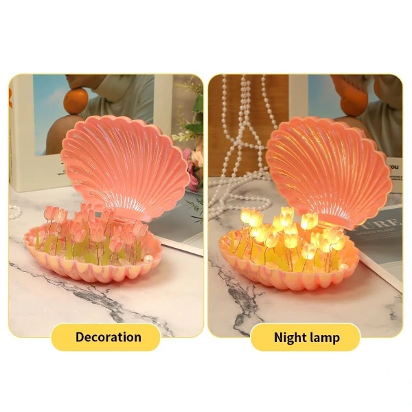 Led Işıklı Kendin Yap Deniz Kabuğu Tasarımlı Lale Lamba ( Lisinya ) Led Işıklı Kendin Yap Deniz Kabuğu Tasarımlı Lale Lamba ( Lisinya )