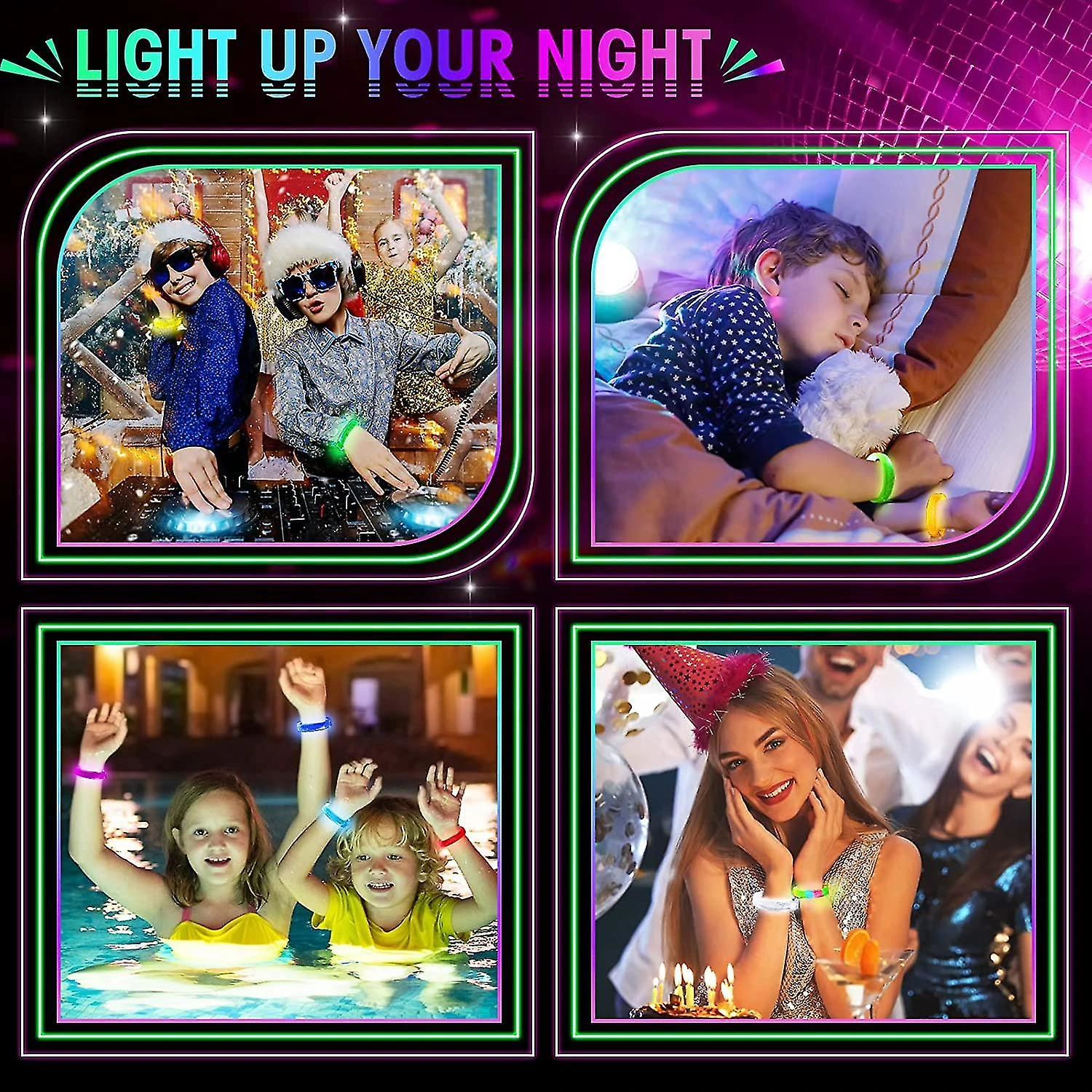 Led Işıklı Pilli Bileklik ( Lisinya )