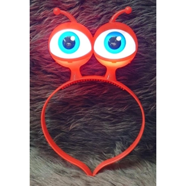 Led Işıklı & Pilli Uzaylı Göz Parti Tacı Kırmızı Renk ( Lisinya ) Led Işıklı & Pilli Uzaylı Göz Parti Tacı Kırmızı Renk ( Lisinya )