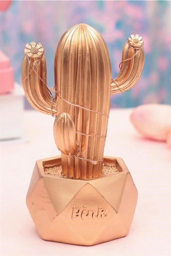 Led Işıklı Sevimli Kaktüs Dekoratif Masa Lambası Mini Biblo Gece Lambası-gold ( Lisinya ) Led Işıklı Sevimli Kaktüs Dekoratif Masa Lambası Mini Biblo Gece Lambası-gold ( Lisinya )