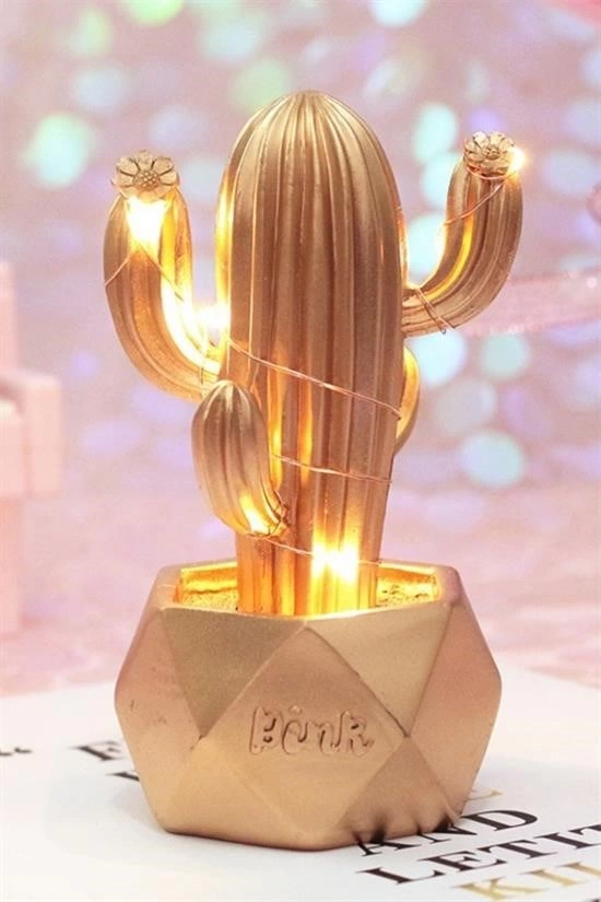 Led Işıklı Sevimli Kaktüs Dekoratif Masa Lambası Mini Biblo Gece Lambası-gold ( Lisinya ) Led Işıklı Sevimli Kaktüs Dekoratif Masa Lambası Mini Biblo Gece Lambası-gold ( Lisinya )