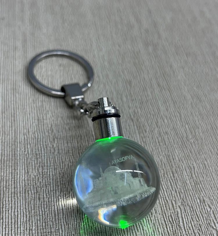 Ledli Ayasofya Tasarımı Kristal Anahtarlık ( Lisinya ) Ledli Ayasofya Tasarımı Kristal Anahtarlık ( Lisinya )