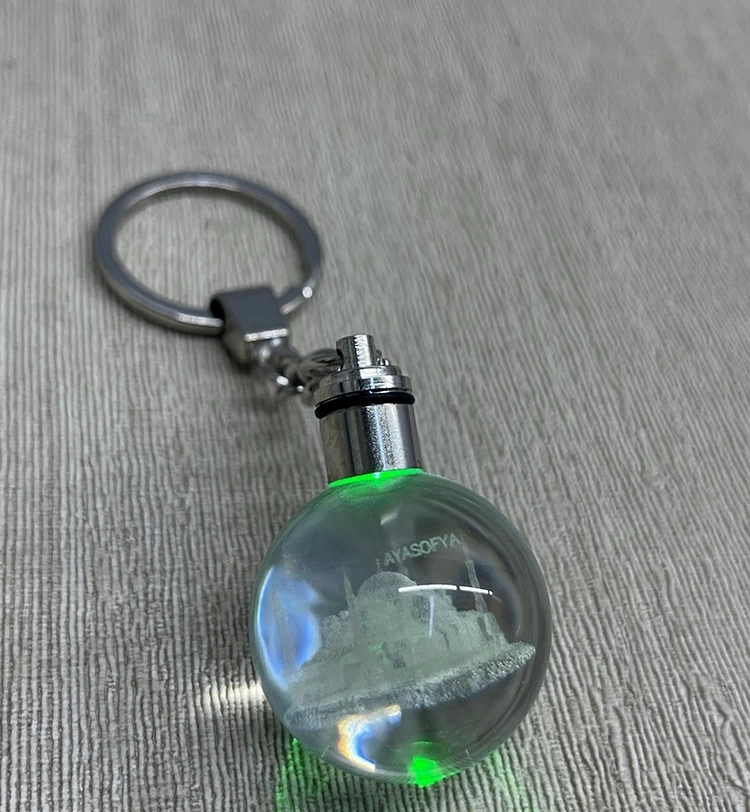 Ledli Ayasofya Tasarımı Kristal Anahtarlık Alk3803 ( Lisinya )