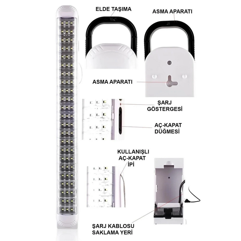 Ledpoint Lp-6069 Akülü 69 Led Şarjlı Işıldak ( Lisinya ) Ledpoint Lp-6069 Akülü 69 Led Şarjlı Işıldak ( Lisinya )