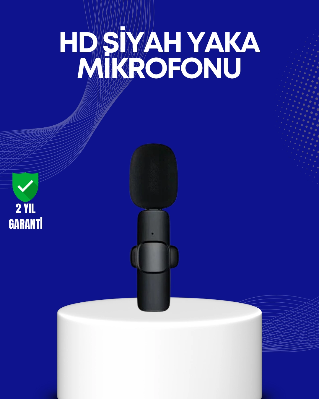 Lightning Girişli 2’li Kablosuz Yaka Mikrofonu Çift Kişilik Kayıt ( Lisinya )