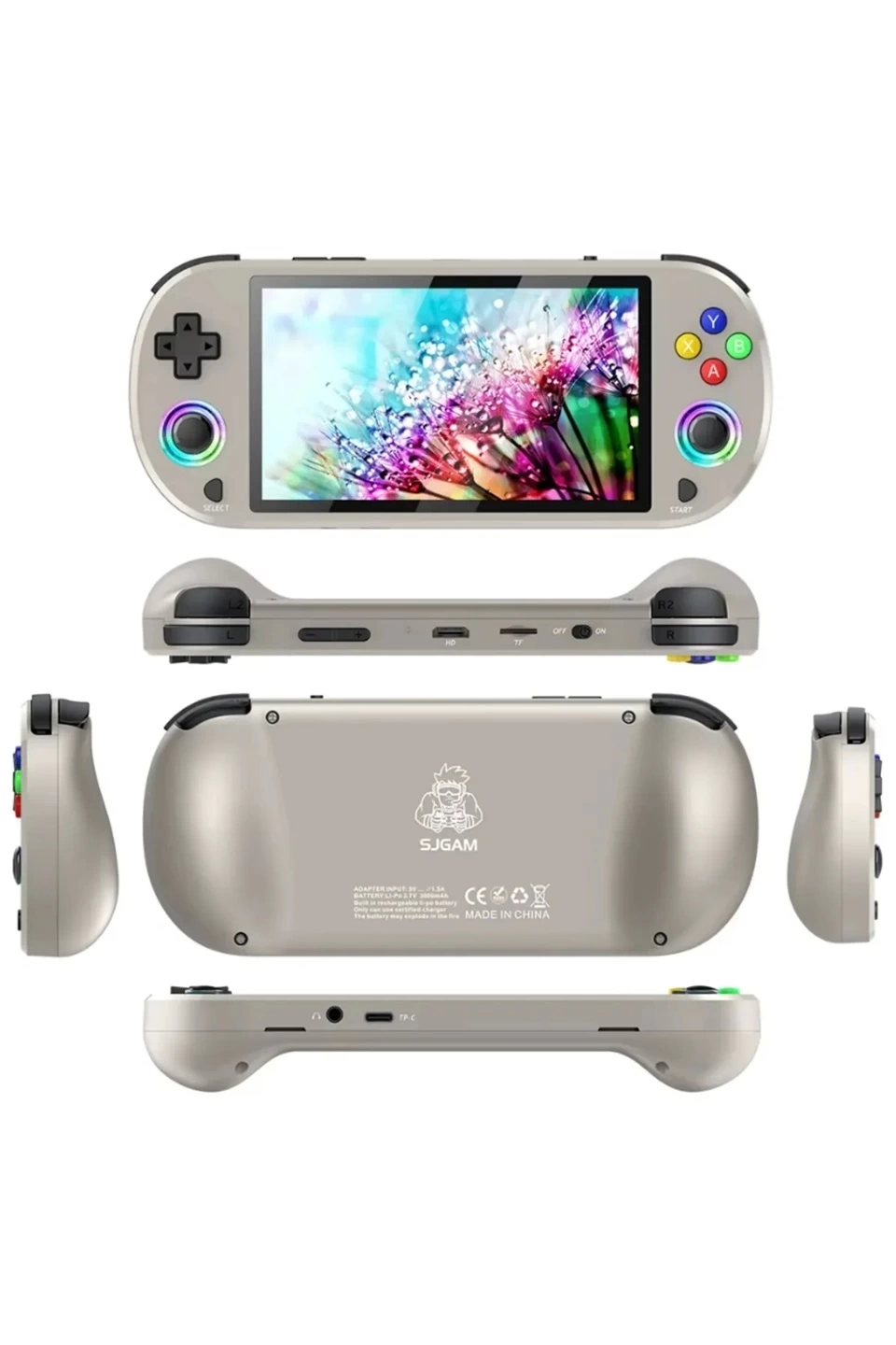 M22 Pro Retro Oyun Konsolu 5.0 ’’ıps Ekran Dahili 20000+ Oyun Emülatörleri Rgb Led Joystick ( Lisinya )