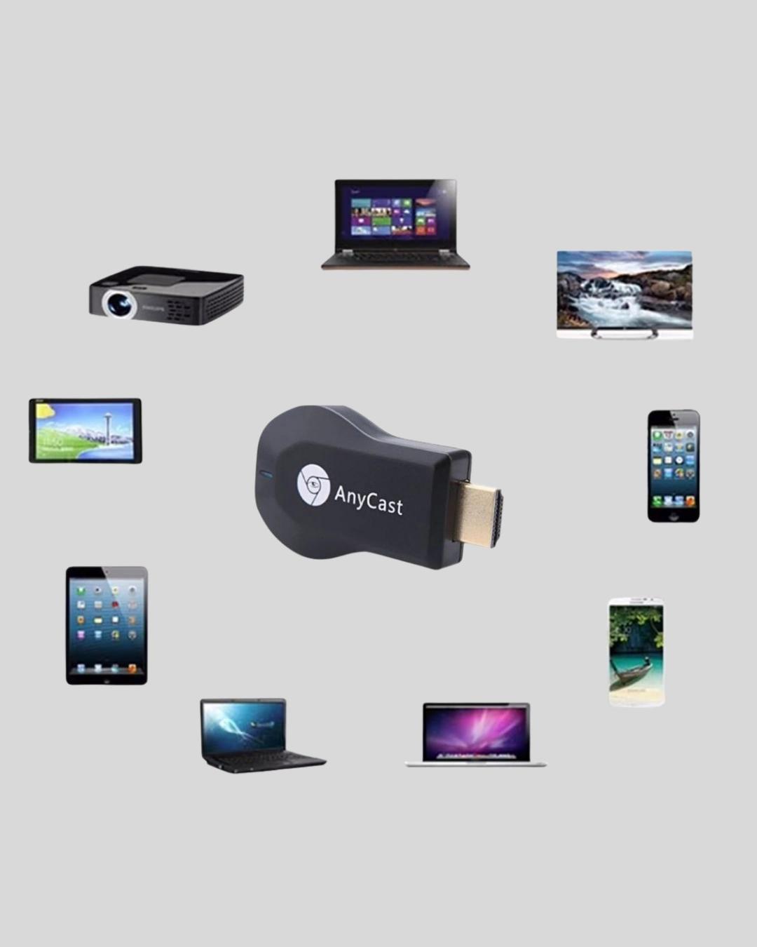 M9 Plus Kablosuz Hdmı Görüntü Aktarıcı – Tak Çalıştır, İos Android Windows Uyumlu ( Lisinya )