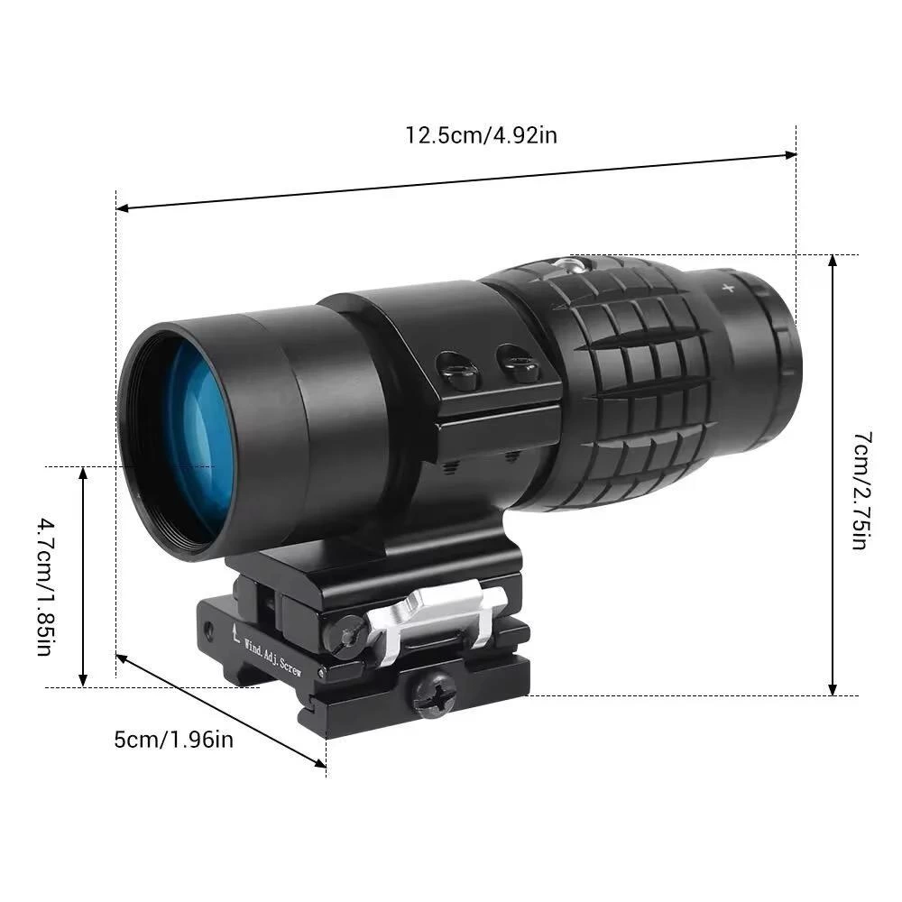 Magnifier 3x Yakınlaştırmalı Dürbün - 22mm Ray Uyumlu, Katlanır Yaylı Ayaklı ( Lisinya ) Magnifier 3x Yakınlaştırmalı Dürbün - 22mm Ray Uyumlu, Katlanır Yaylı Ayaklı ( Lisinya )