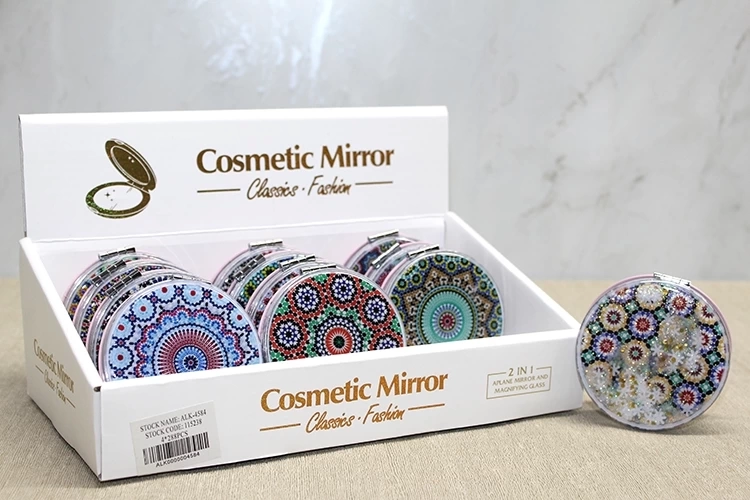 Mandala Desenli Hareketli Sulu El Aynası Alk4584 ( Lisinya )