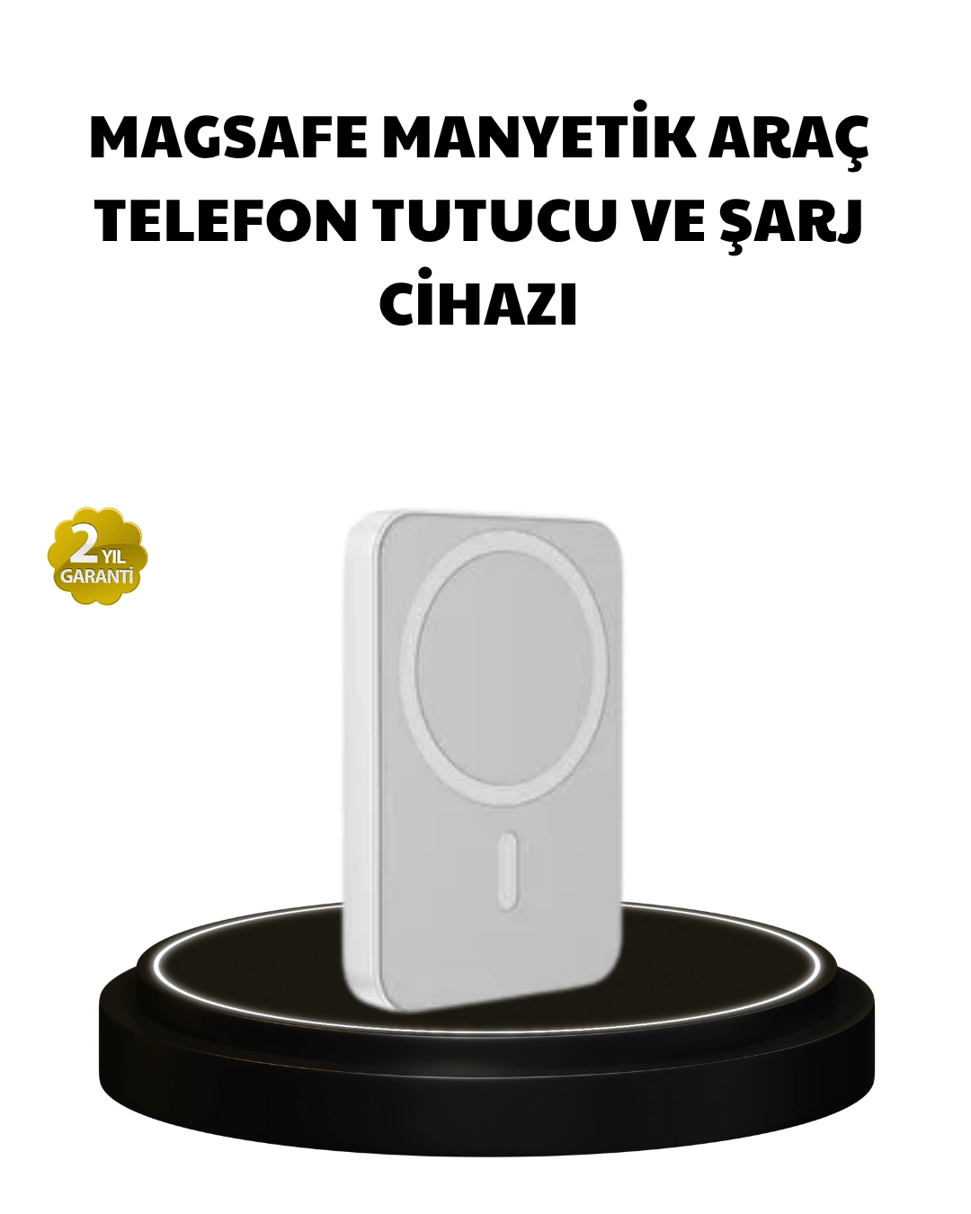 Manyetik Kablosuz Powerbank – İphone 12/13/14/15 Uyumlu, Hızlı Şarjlı, Ultra Hafif ( Lisinya )