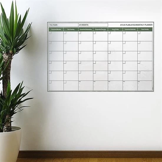 Manyetik Yapışkanlı Bir Aylık Program Planlayıcı Takvim 85x56 Cm ( Lisinya ) Manyetik Yapışkanlı Bir Aylık Program Planlayıcı Takvim 85x56 Cm ( Lisinya )