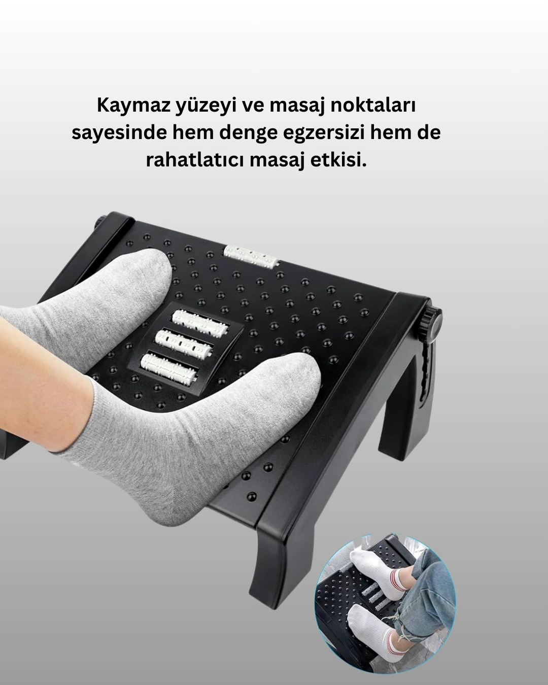 Masa Altı Ayak Dinlendirme Atı – Masajlı, Isıtmalı, Taşınabilir ( Lisinya )