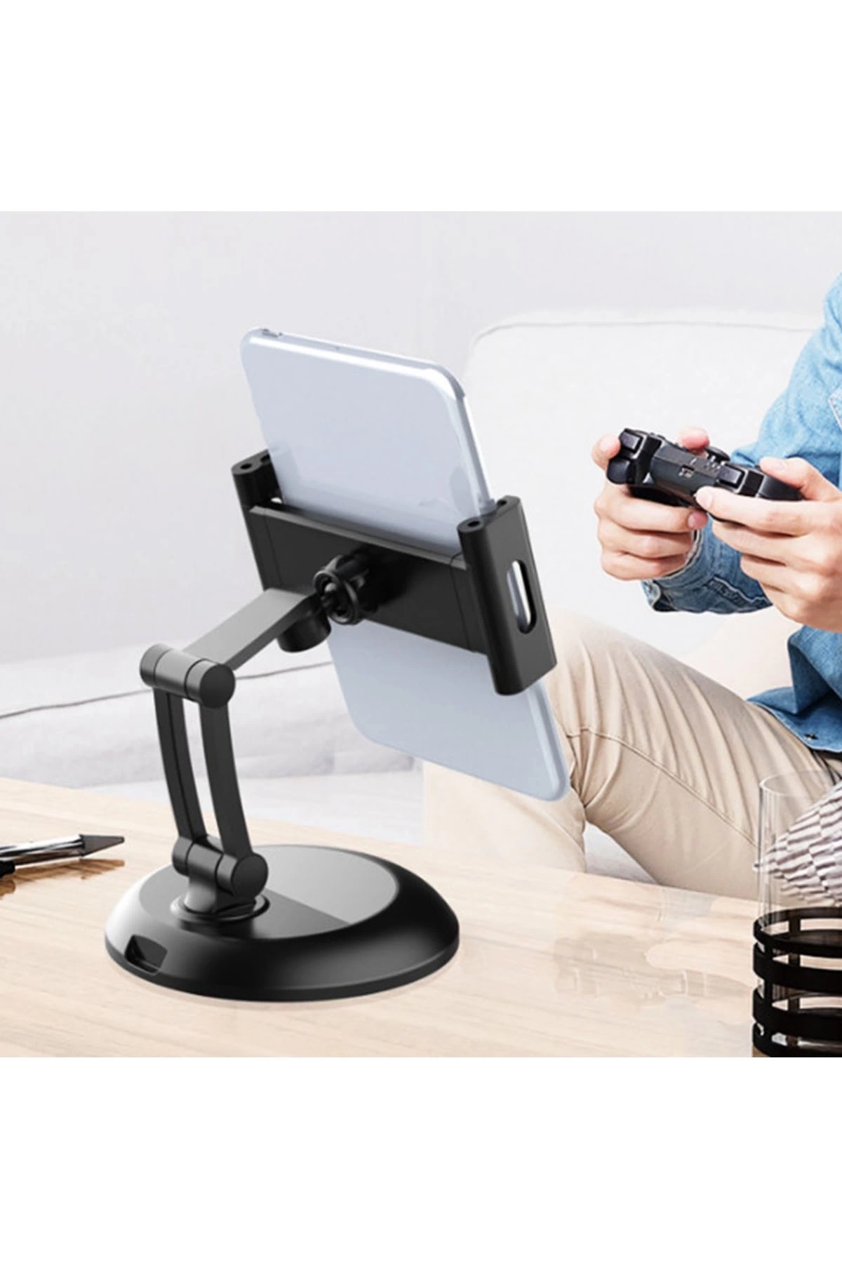 Masa Üstü 360 Derece Ayarlanabilir Tablet Tutucu Telefon Standı 6.3’’- 11 İnç’’ Masaüstü Tablet ( Lisinya )