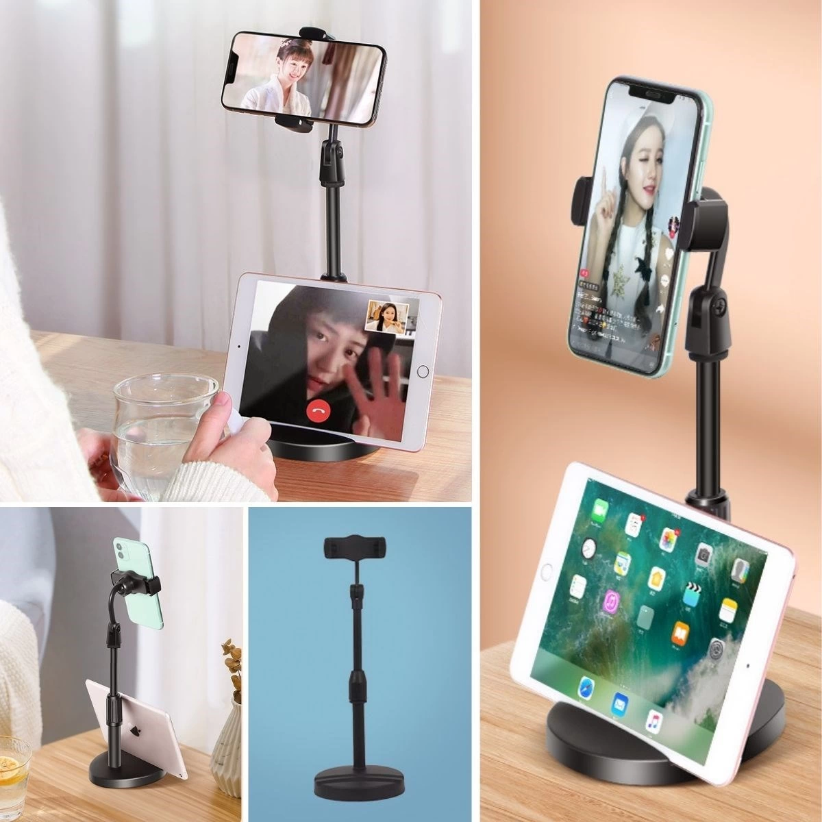 Masa Üstü Tablet Ve Telefon Tutucu Plastik Aparat Siyah Telefon Standı ( Lisinya ) Masa Üstü Tablet Ve Telefon Tutucu Plastik Aparat Siyah Telefon Standı ( Lisinya )