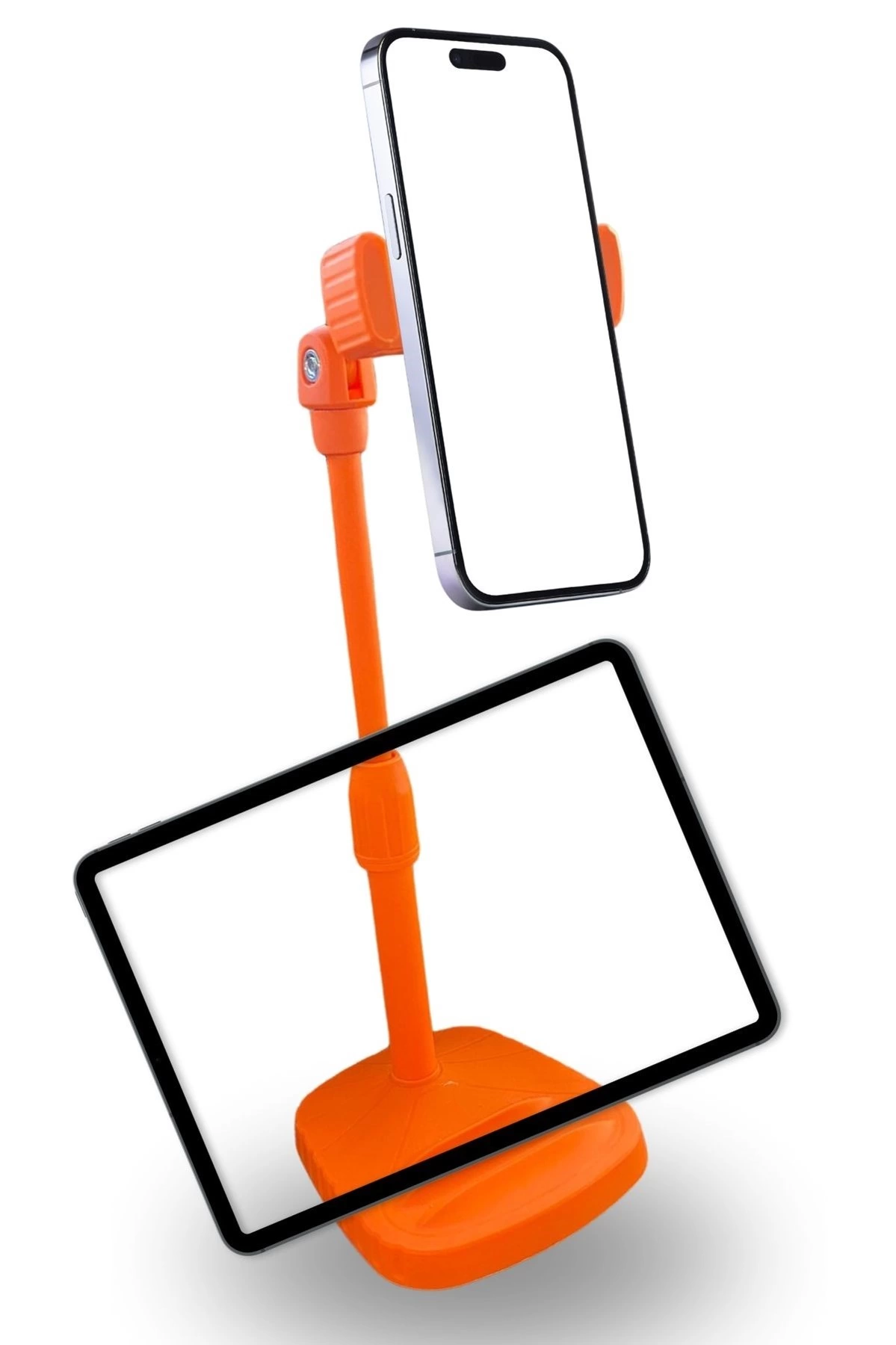 Masa Üstü Tablet Ve Telefon Tutucu Plastik Aparat Turuncu Telefon Standı ( Lisinya )