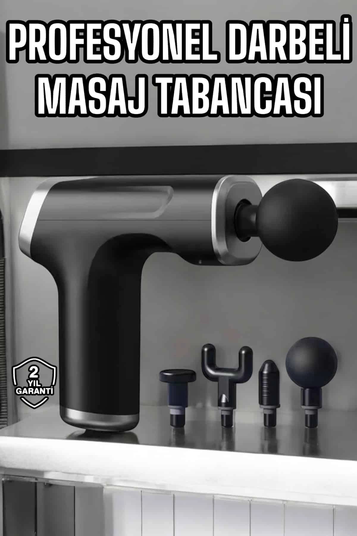 Masaj Tabancası 4 Başlıklı Kas Ve Vücut Ağrıları İçin Şarjlı Darbeli ( Lisinya )