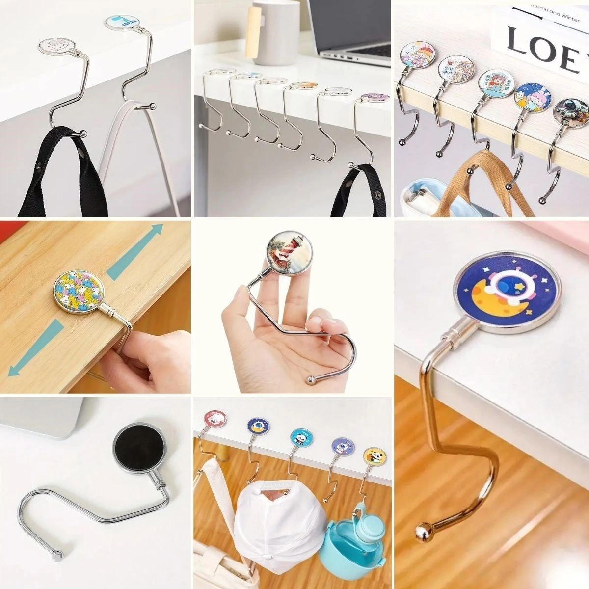 Masaya Takılabilen Çanta Askısı Çanta Tipi Pratik Metal Çanta Kanca ( Lisinya ) Masaya Takılabilen Çanta Askısı Çanta Tipi Pratik Metal Çanta Kanca ( Lisinya )