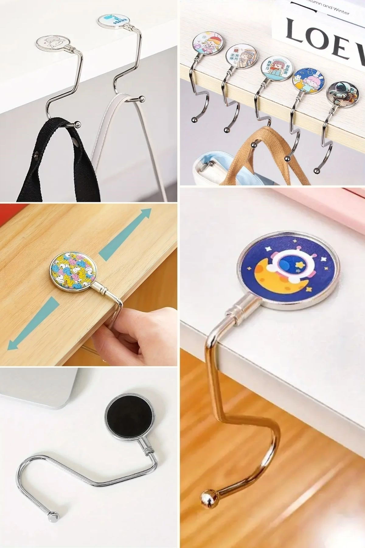 Masaya Takılabilen Çanta Askısı Çanta Tipi Pratik Metal Çanta Kanca ( Lisinya ) Masaya Takılabilen Çanta Askısı Çanta Tipi Pratik Metal Çanta Kanca ( Lisinya )