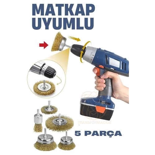 Matkap Uyumlu Saçaklı Pimli Tel Fıça Fırça Seti 1/4 İnç ( Lisinya ) Matkap Uyumlu Saçaklı Pimli Tel Fıça Fırça Seti 1/4 İnç ( Lisinya )