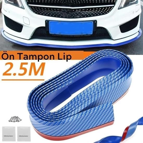 Mavi 2,5 Metre Araba Oto Ön Tampon Koruyucu Kauçuk Pratik Tampon Şerit Bant Döşeme Kiti ( Lisinya ) Mavi 2,5 Metre Araba Oto Ön Tampon Koruyucu Kauçuk Pratik Tampon Şerit Bant Döşeme Kiti ( Lisinya )