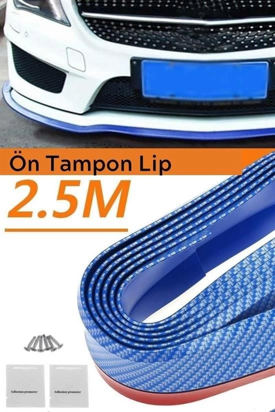 Mavi 2,5 Metre Araba Oto Ön Tampon Koruyucu Kauçuk Pratik Tampon Şerit Bant Döşeme Kiti ( Lisinya ) Mavi 2,5 Metre Araba Oto Ön Tampon Koruyucu Kauçuk Pratik Tampon Şerit Bant Döşeme Kiti ( Lisinya )