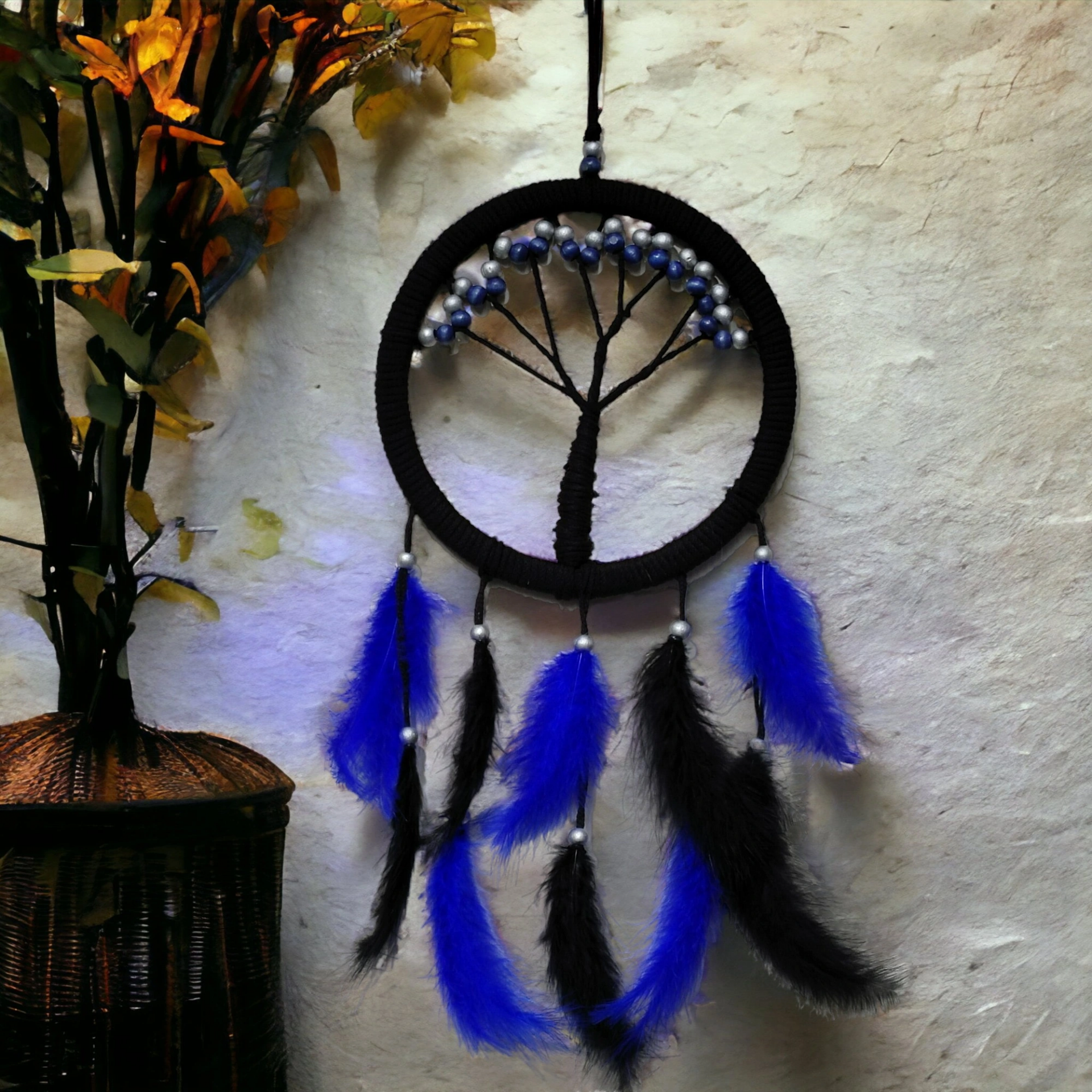 Mavi İncili Hayat Ağacı Dream Catcher ( Lisinya ) Mavi İncili Hayat Ağacı Dream Catcher ( Lisinya )