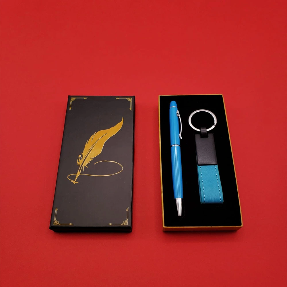 Mavi Metal Deri Anahtarlık Ve Kalem Seti ( Lisinya ) Mavi Metal Deri Anahtarlık Ve Kalem Seti ( Lisinya )