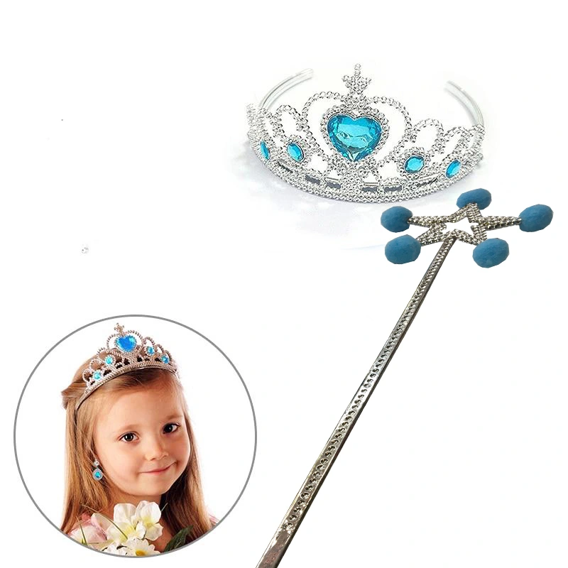 Mavi Ponponlu Elsa Asası Ve Kalp Taşlı Elsa Tacı ( Lisinya ) Mavi Ponponlu Elsa Asası Ve Kalp Taşlı Elsa Tacı ( Lisinya )