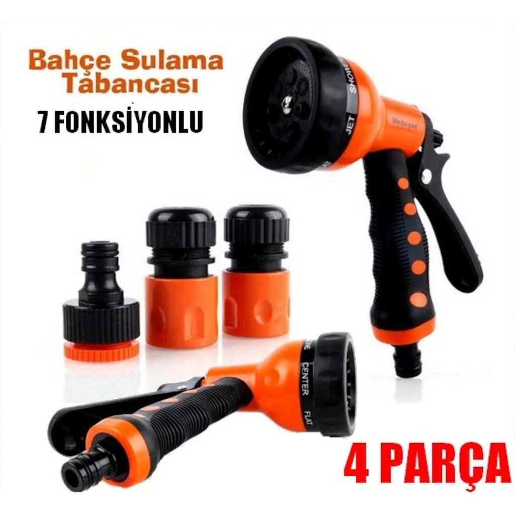 Medalyan Md-708 7 Fonksiyonlu Otomatik Bahçe Sulama Tabancası Set Fıskiye ( Lisinya )