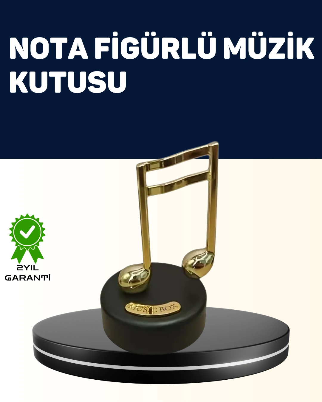 Melodious Music Altın Nota Figürlü Müzik Kutusu ( Lisinya ) Melodious Music Altın Nota Figürlü Müzik Kutusu ( Lisinya )