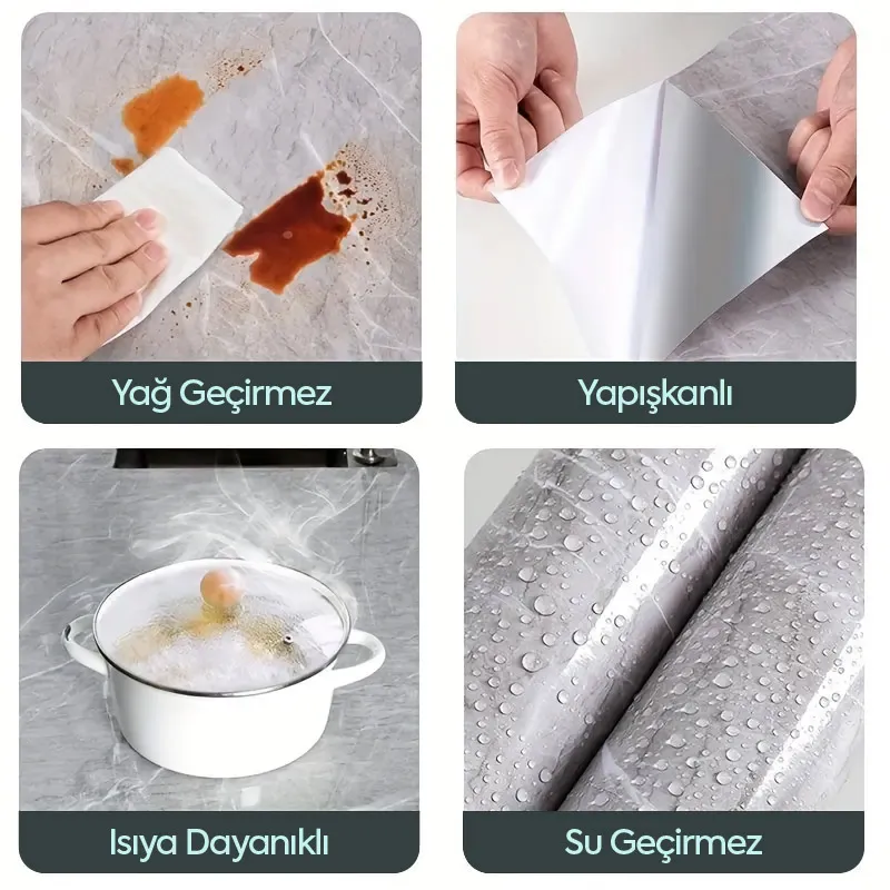 Mermer Desenli Kaplama Kağıdı 5 Metre ( Lisinya )