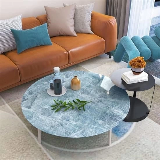 Mermer Desenli Masa Tezgah Mutfak Su Geçirmez Yapışkanlı Folyo Sticker Mavi 5x0,6m ( Lisinya ) Mermer Desenli Masa Tezgah Mutfak Su Geçirmez Yapışkanlı Folyo Sticker Mavi 5x0,6m ( Lisinya )