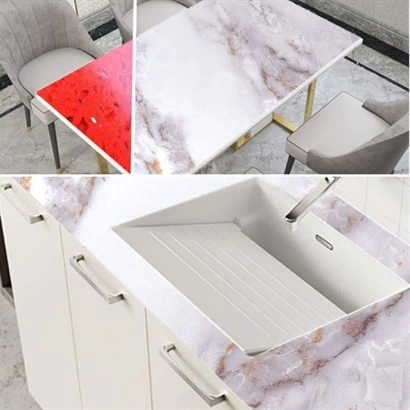 Mermer Desenli Masa Tezgah Mutfak Su Geçirmez Yapışkanlı Folyo Sticker Sarı 5x0,6m ( Lisinya ) Mermer Desenli Masa Tezgah Mutfak Su Geçirmez Yapışkanlı Folyo Sticker Sarı 5x0,6m ( Lisinya )