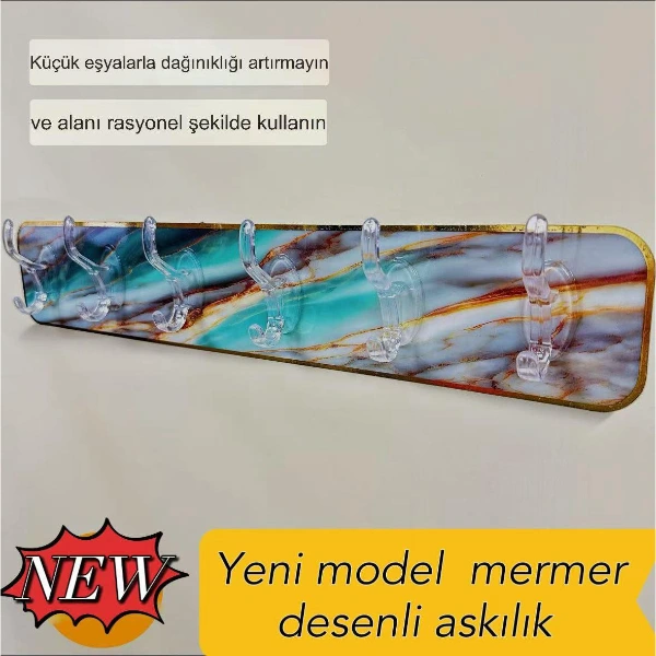 Mermer Desenli Yapışkanlı Askılık ( Lisinya ) Mermer Desenli Yapışkanlı Askılık ( Lisinya )