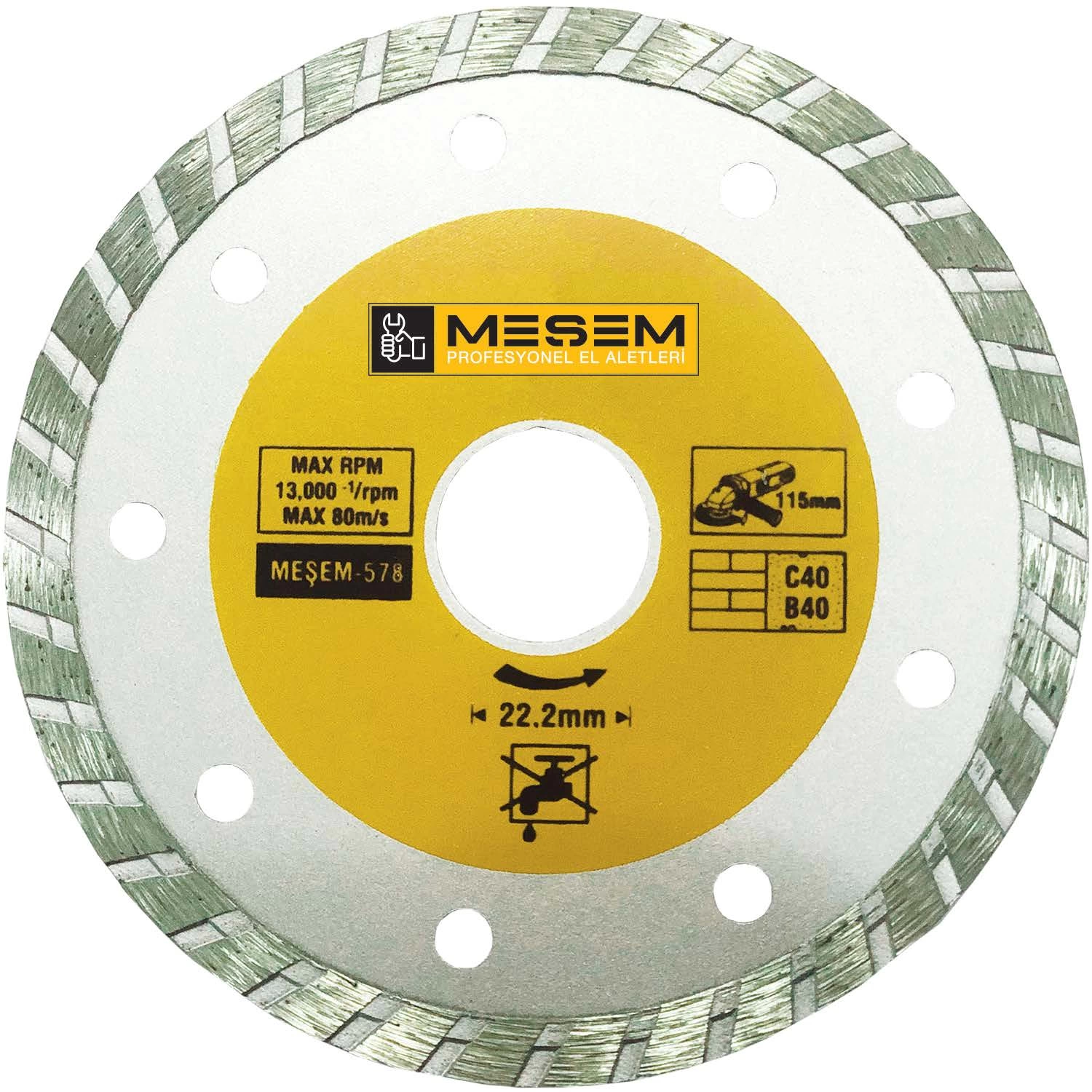 Meşem Granit Mermer Kesici Elmas Testere 180 Mm ( Lisinya ) Meşem Granit Mermer Kesici Elmas Testere 180 Mm ( Lisinya )