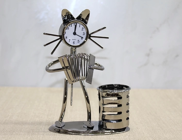Metal Akordiyon Çalan Kedi Müzisyen Saat Ve Kalemlik Alk4344 ( Lisinya ) Metal Akordiyon Çalan Kedi Müzisyen Saat Ve Kalemlik Alk4344 ( Lisinya )