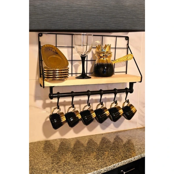 Metal Askılıklı Kahve Köşesi Rafı ( Lisinya ) Metal Askılıklı Kahve Köşesi Rafı ( Lisinya )