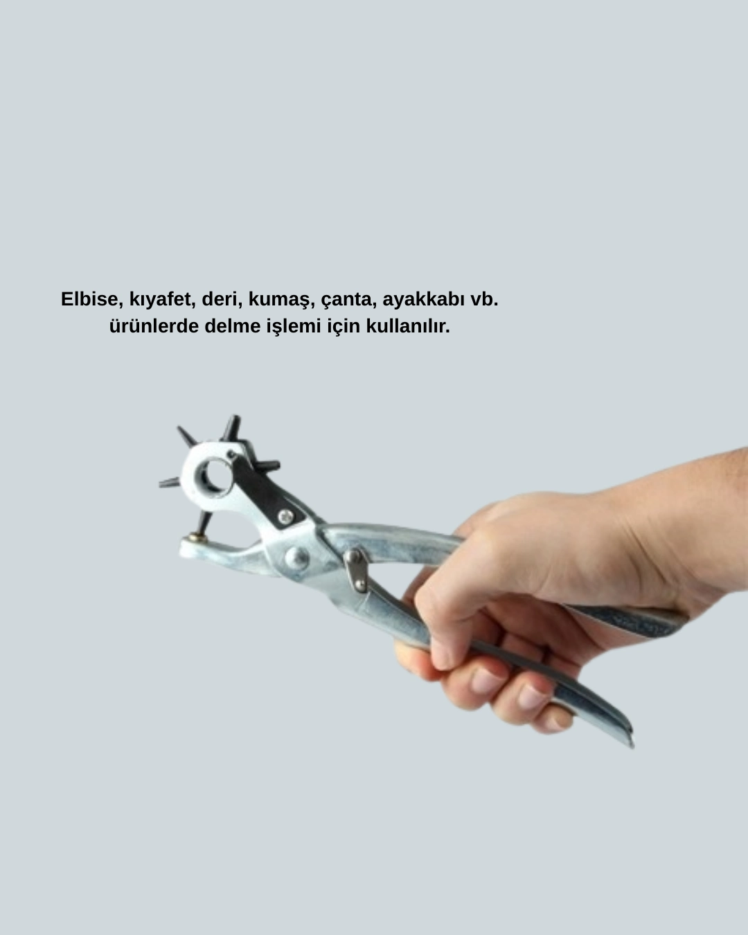 Metal Gövdeli Ayarlanabilir Deri Delme Pensesi 2.5–5 Mm Delik Açma Aracı ( Lisinya )