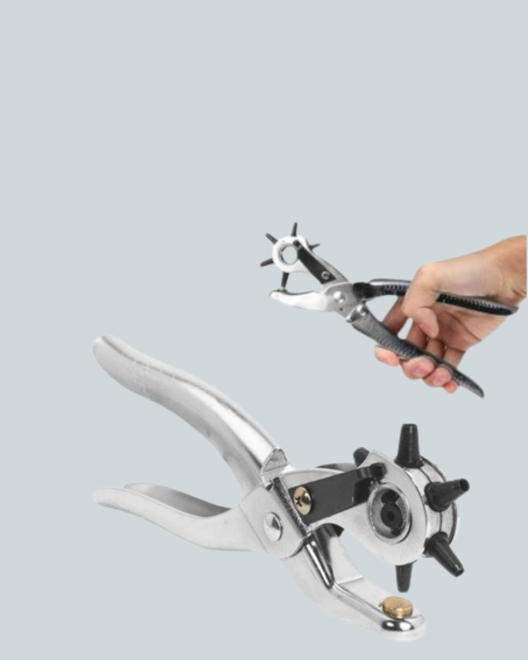 Metal Gövdeli Ayarlanabilir Deri Delme Pensesi 2.5–5 Mm Delik Açma Aracı ( Lisinya )