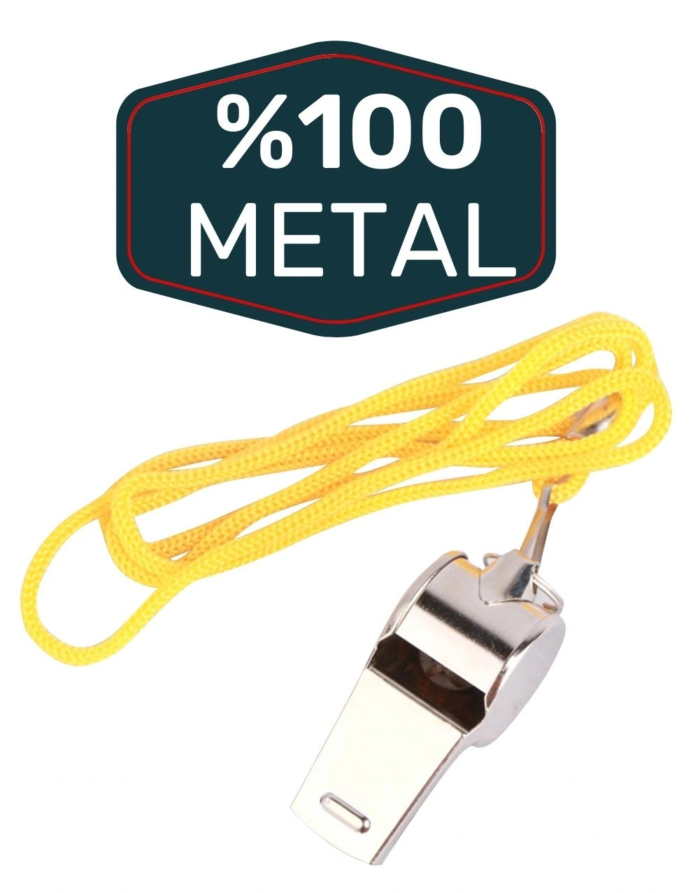 Metal İpli İkaz Düdüğü 24 Adet ( Lisinya ) Metal İpli İkaz Düdüğü 24 Adet ( Lisinya )