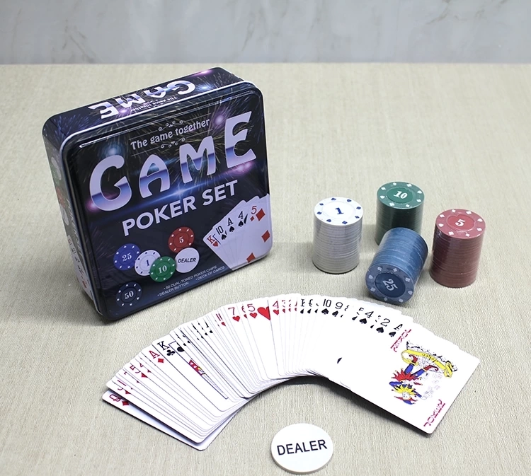 Metal Kutulu 80 Chip Ve 1 Adet İskambil  Kağit Setine Sahip Poker Oyunu Alk3534 ( Lisinya )