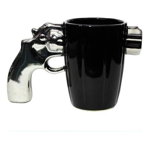 Metalik Silah Tasarımlı Kupa Bardak ( Lisinya )