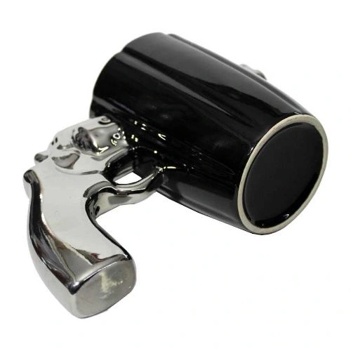 Metalik Silah Tasarımlı Kupa Bardak ( Lisinya )