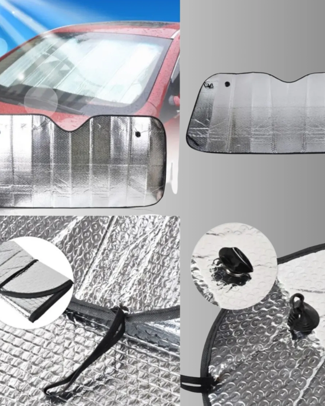 Metalize Reflektörlü Katlanabilir Araç Güneşliği – Yüksek Performanslı Isı Ve Uv Koruması ( Lisinya ) Metalize Reflektörlü Katlanabilir Araç Güneşliği – Yüksek Performanslı Isı Ve Uv Koruması ( Lisinya )