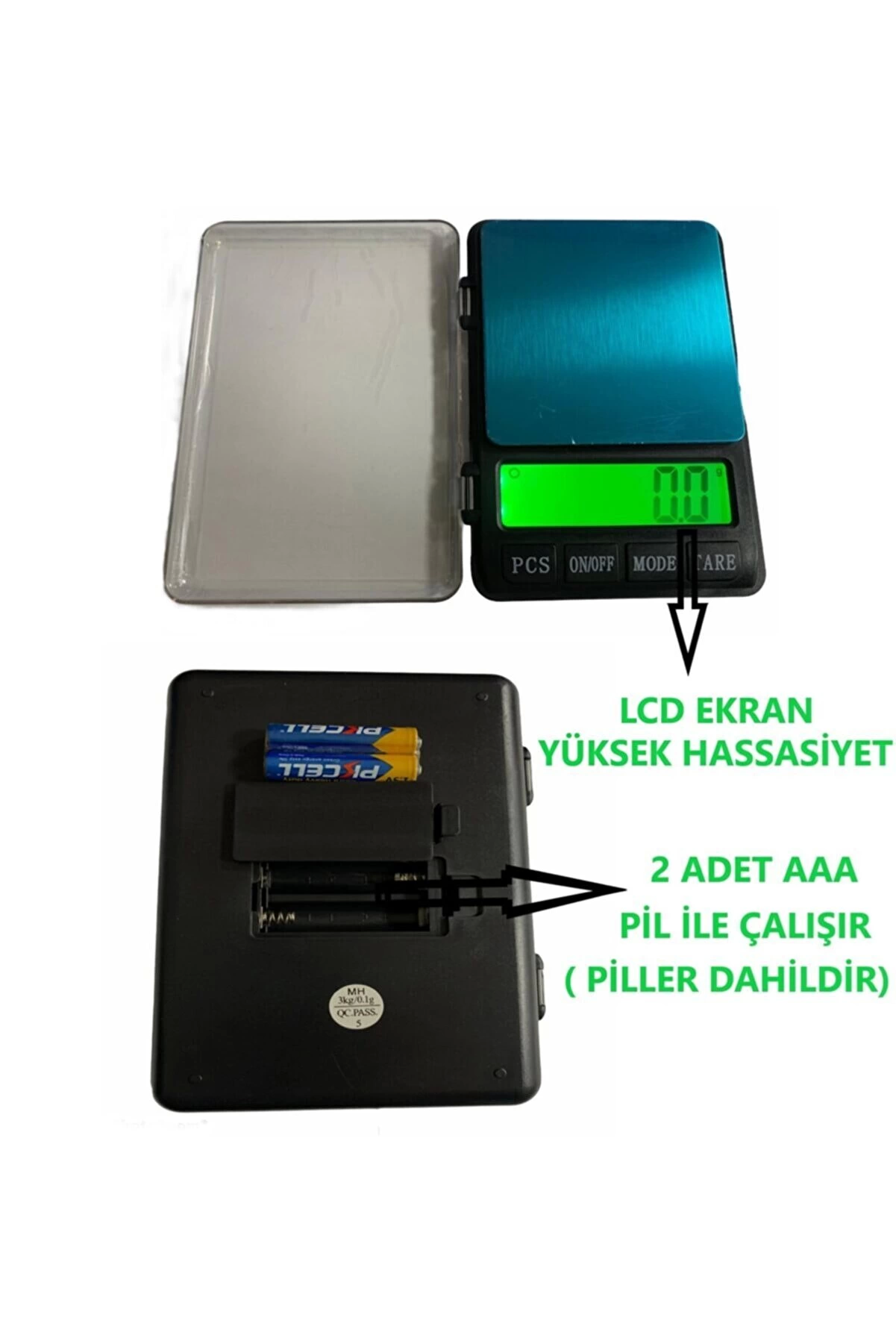 Mh-999 Pratik Dijital Hassas Mutfak Terazisi Hassas Tartı 600 G /0.01 Gr. Hassasiyet ( Lisinya )