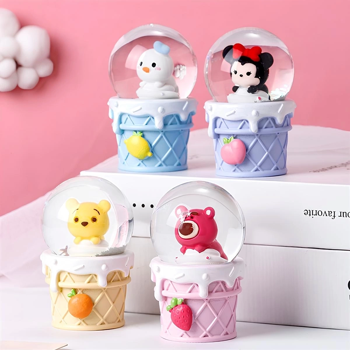 Mickey Mouse Işıklı Kar Küresi 7 Cm Alk3104 ( Lisinya )